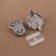 Bag -3 × 3 cm fastener, silver color