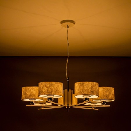 Suspended chandelier Citilux "Tilda" CL469170, 76x76x30 cm, 7x75W, E27, white color-13