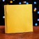 Self -charged box, with a window, gold, 16 x 16 x 3 cm