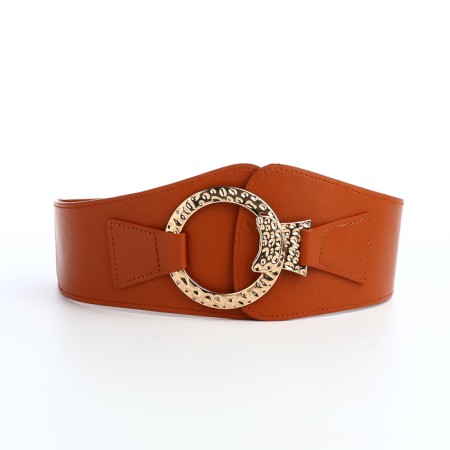 Women's belt, width 10 cm, red color-3