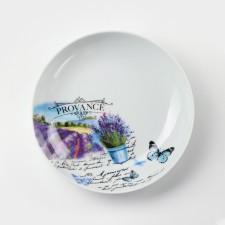 Porcelain Porcelain “Provence”, 700 ml, D = 20.5 cm, Mix drawing, white