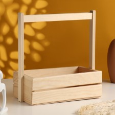 Kashpo Double -eremant Kashpo with a handle 27x14x24.5cm Natural