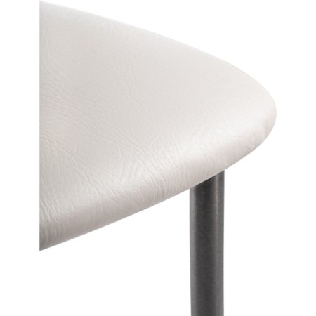 Grigori Metal Metal/Ecokozha, gray/white 40x50x93 cm stool-5