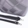 Bag "Golden Rain" with a zipper, 2 outer pockets, a long belt, color gray color