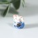 Souvenir Ceramics "Mani-Neko with fan and in colors" MIX 1.2x0.6x1.5 cm