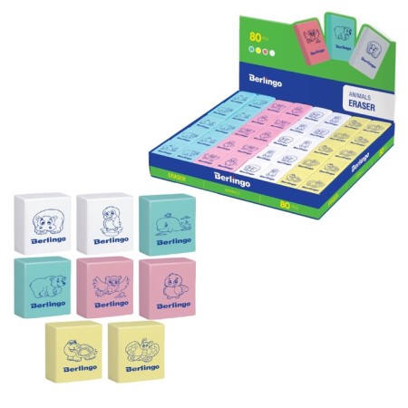 Animals Eraser, rectangular, thermoplastic rubber, 28x18x10 mm-1