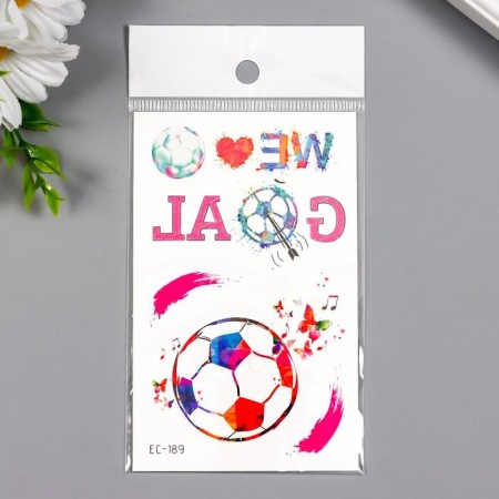 Tattoo on the body color "football" 12x7.5 cm-2