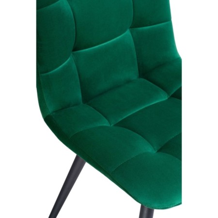 Stool on a metal frame chilli to metal/velor, black/green 44x50x85 cm-5