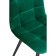Stool on a metal frame chilli to metal/velor, black/green 44x50x85 cm