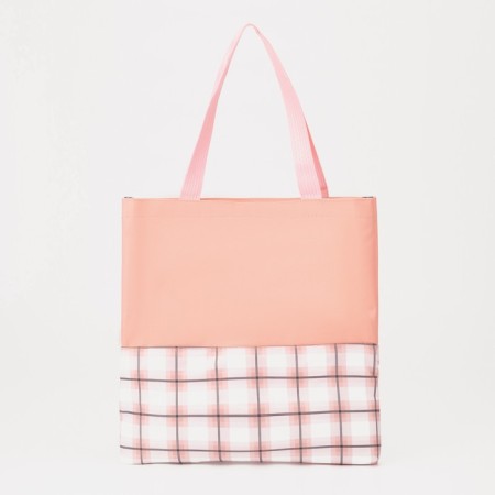 Set of a backpack with a zipper, chover, bag, cosmetic bag, peach color-8
