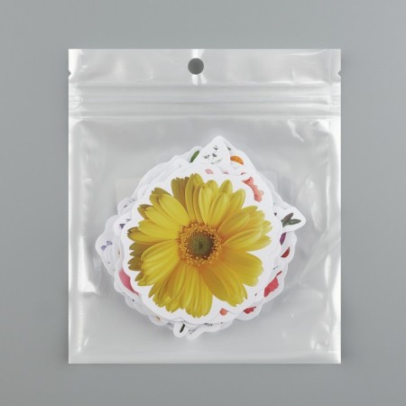 Stickers Plastic "Flower Assorted" set 60 pcs 10x12 cm-3