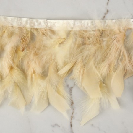 Tesma with feathers turkey, 13-17 cm, 5 ± 0.5 m, cream color-2