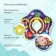 Circle of children's neck, for bathing, "monsters", with rattles, two -chamber
