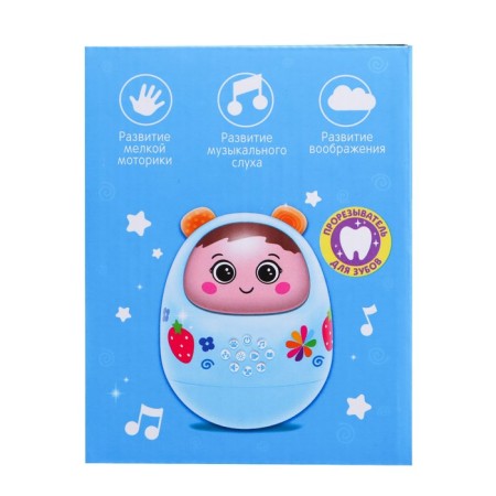 Musical Nevalyashka "My Baby", Sound, Light, Blue Color-4