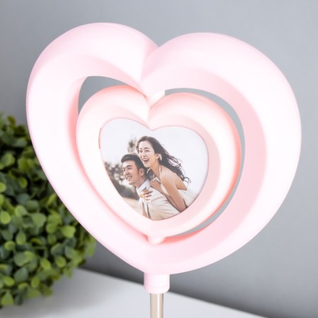 Night -hearteous "Heart" with a photo frame LED USB AKB MICS 7x15.5x30 cm Risalux-8