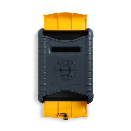 Mailbox, plastic, “standard”, with a jaw, with a lining, gray-1