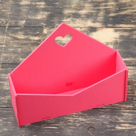 Kashpo wooden 21 × 6 × 18 cm envelope "Good heart", pink give beautifully-1