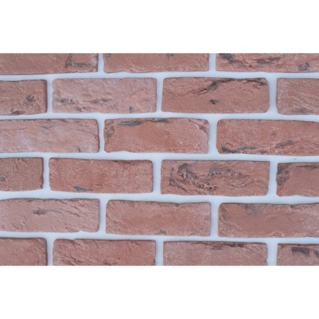 Gypsum tile "Vintage" 0.5 sq.m. (33pcs in a set) Red brick, 200x65 mm-1