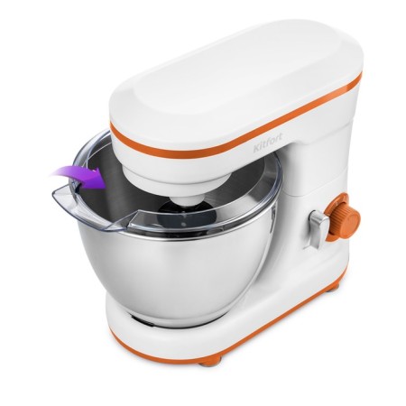 Mixer KitFort KT-3045-3, planetary, 1200 W, 4 l, 6 speeds, white-orange-4
