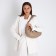 Women's bag El Masta with a zipper, beige color