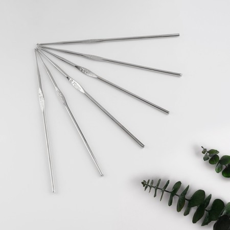 Knitting hook set, d = 0.5-1 mm, 12 cm, 6 pcs-2