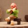 Kovrovsky toy "Bench Grandfather with a balalaika", ceramics