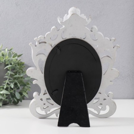 Photo frame Polystone 10x15 cm "Munich" white 27x20x3 cm-3