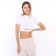 Women's T -shirt shortened, white color, size 46 (l)