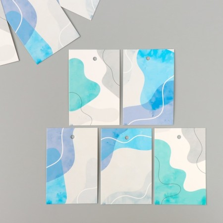 Cardboard "Minimalism. Sea" set of 10 pcs (5 types) 4x6 cm