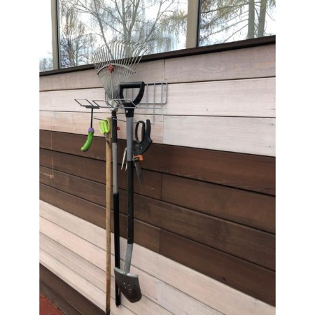 Holder for garden inventory, wall -mounted, under 2 tools, metallic-3