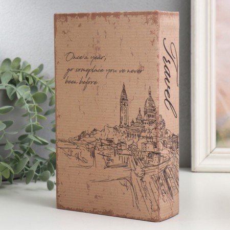 Safe Brush Tree to the leatherette "Eiffel Tower. Vintage" 21x13x5 cm-7