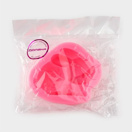 Mold Dolyana "Bunny", silicone, 9.5 × 8 × 3 cm, pink color-5