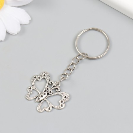 Metal keychain "Blobo drawn" silver 3.1x2.5 cm-1