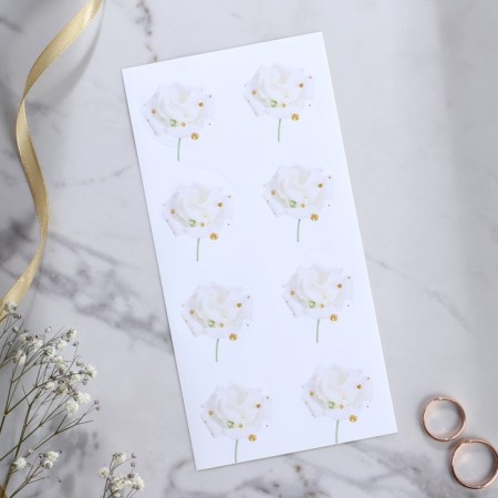 Invitation in a craft envelope for the wedding "White Roses", 10 x 15 cm-7