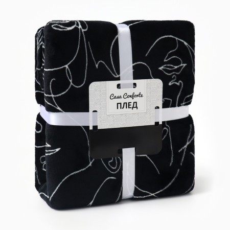 Casa Conforte Festival Face 150x200cm, black, microfiber 200g/m, PE 100%-4