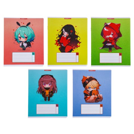 Notebook 18 sheets in the ANime Chibi line, paper cover, texture, mix