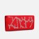 Women's wallet on magnets, red color