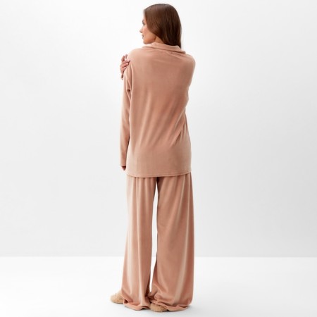 Костюм женский (рубашка и брюки) KAFTAN Plushy р. 40-42, бежевый-3