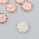 Decor for creativity plastic "Butterfly in the circle" pink, gold 0.3x1.8x1.8 cm