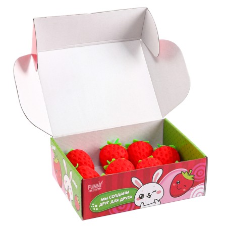 Antistress toy "Strawberry", with paste, in showbox-5