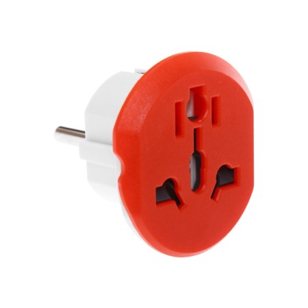 Universal adapter 16a, with salary, 220 V, red, flush into the outlet-1