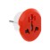 Universal adapter 16a, with salary, 220 V, red, flush into the outlet