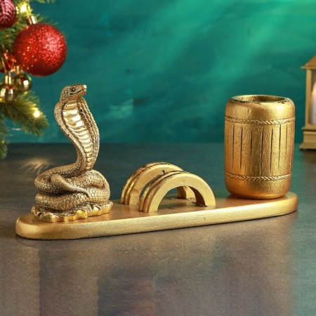 Kashpo - organizer "Snake of Cobra" gold with gilding-1