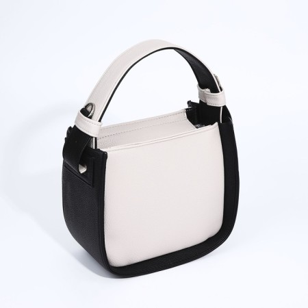 TEXTURA bag on the zipper, small size, beige color-1