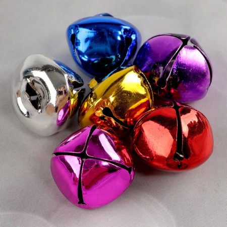 Bubenchiki, set 12 pcs., Size 1 pc: 2.5 × 2.5 cm, color red, yellow, pink, blue, silver-1