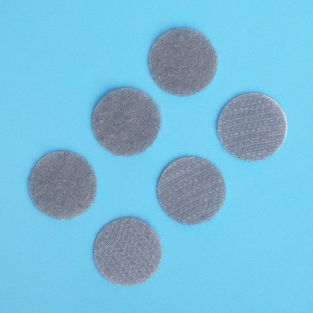 Velcro on a glue basis "Circle", set of 30 pcs., Size 1 pc. 2 × 2 cm, gray color-2