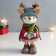 Souvenir of the polystone "deer in a blue hat with a Christmas tree" 8x7.5x18.5 cm