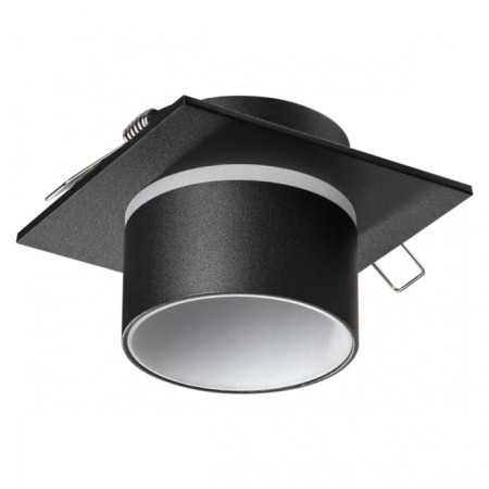 Lamp built -in Novotech. Lirio, 9W, GU10, 60x92x92 mm, black color