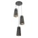 Lamp Bayerlux "Plaza" 3he27 40W Black gold 30x30x24-90cm