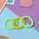 Hair elastic band "Style" (set 3 pcs) 5.5 cm, lifting yellow